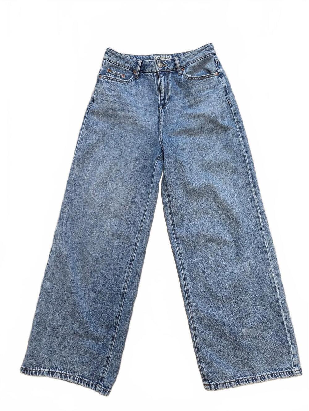 Rewash Womens High Waist Wide Leg Denim Jeans Acid Wash 5 27